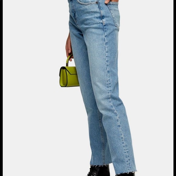 Topshop Considered Bleach Wash Straight 